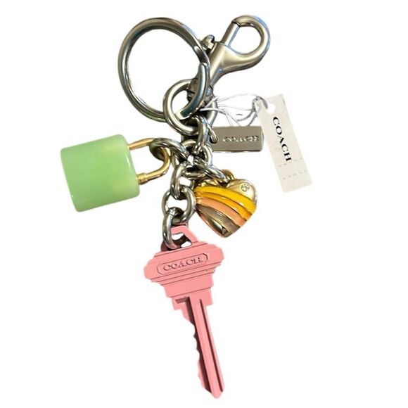Coach Key Cluster Bag Charm New - Picture 2 of 2